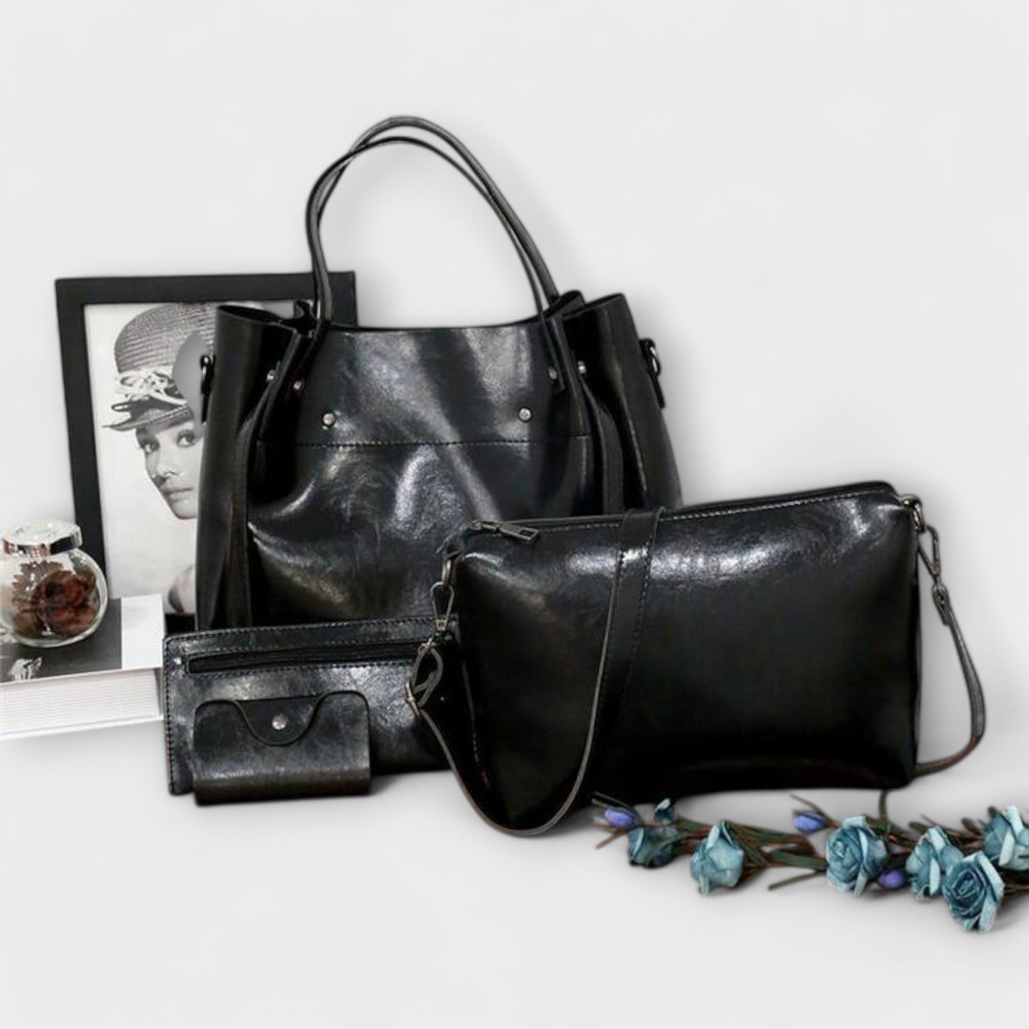 Mabel | 4-piece vintage handbag set