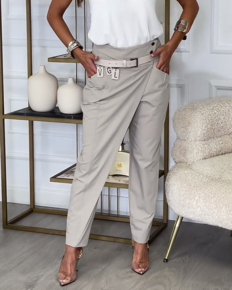 Mandy | Belted Patchwork Trousers