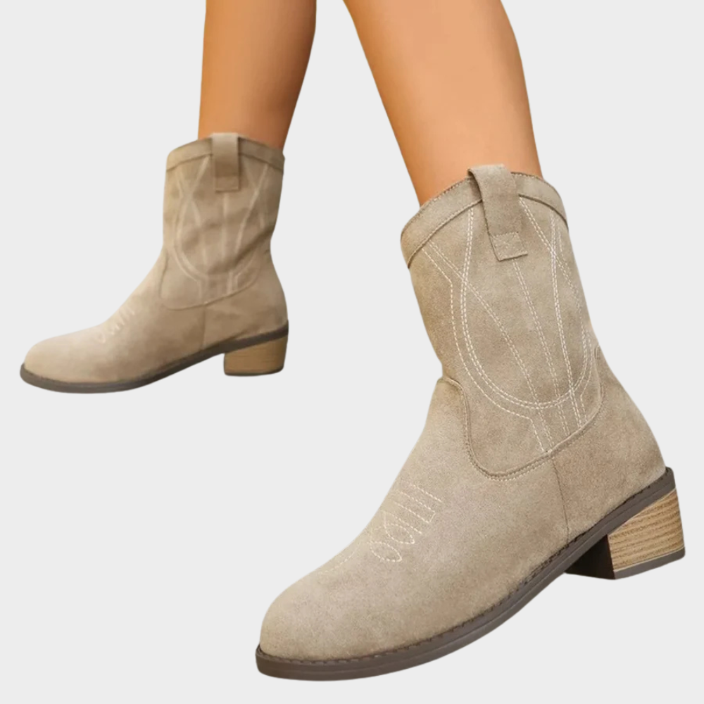 Vicky | Cowboy-Style Ankle Boots
