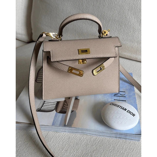 Elise | Leather Bag with Gold Hardware