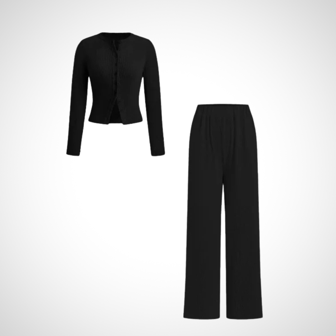 Zelena | Classic Button-Front Trousers Set