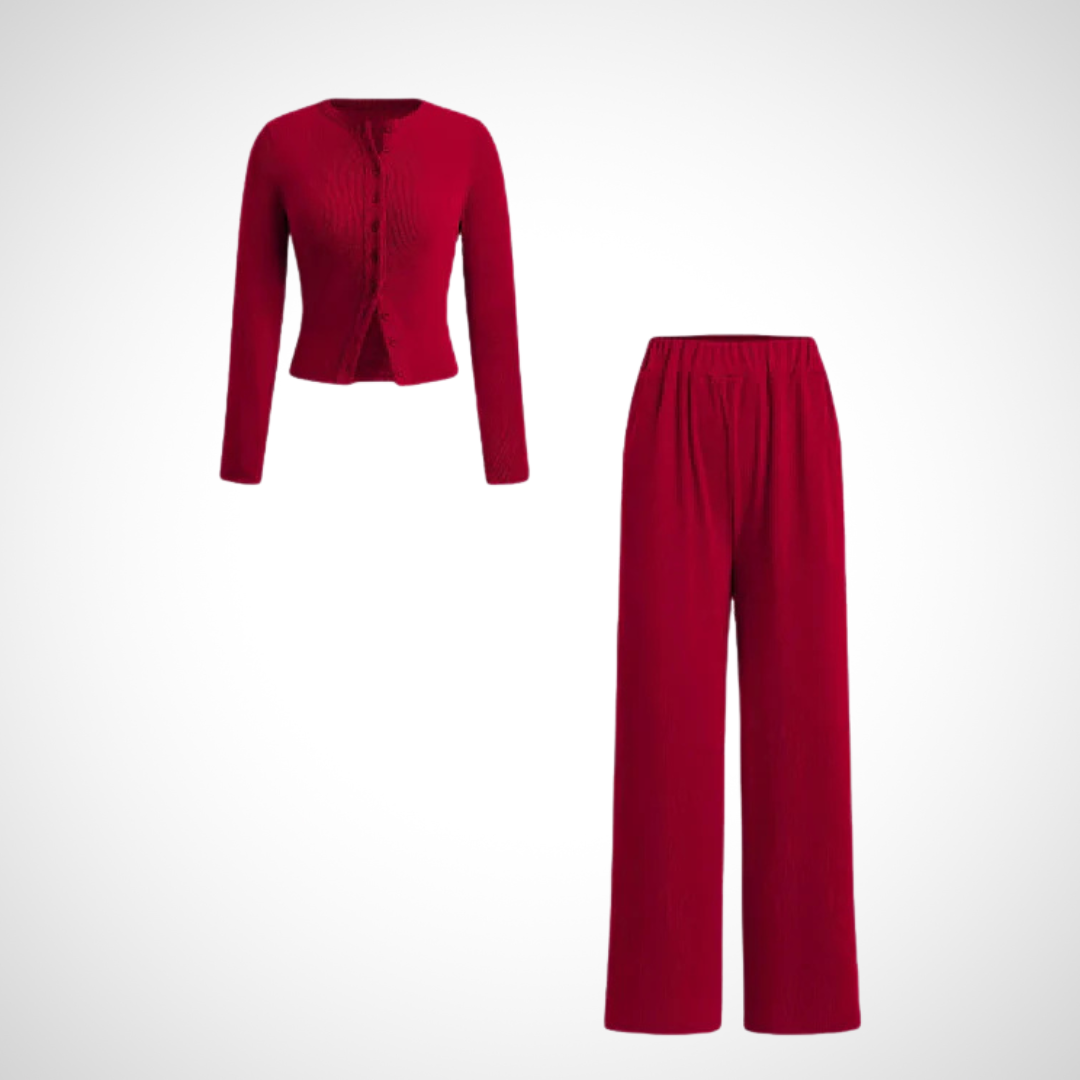 Zelena | Classic Button-Front Trousers Set