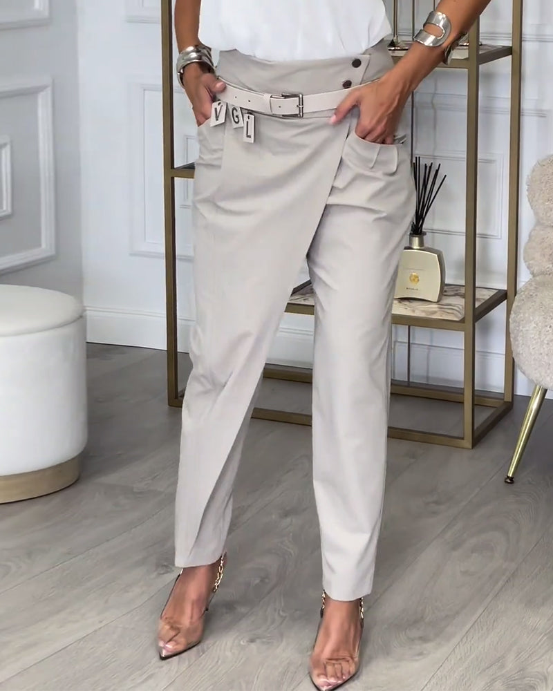 Mandy | Belted Patchwork Trousers