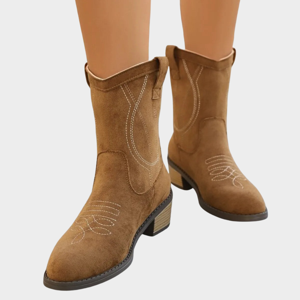 Vicky | Cowboy-Style Ankle Boots