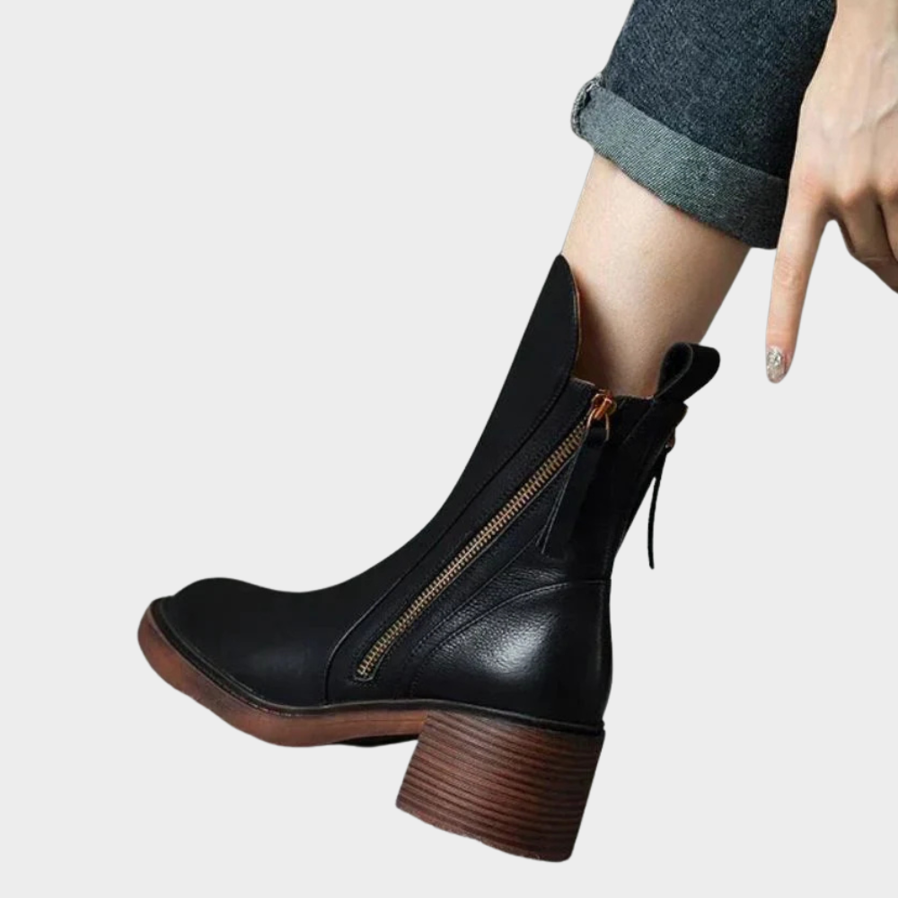 Sarah | Comfortable Ankle Heeled Boots
