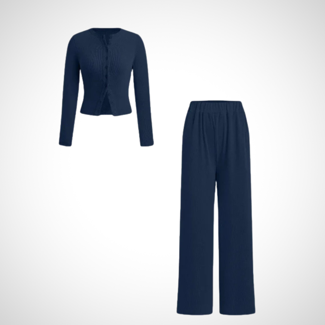 Zelena | Classic Button-Front Trousers Set
