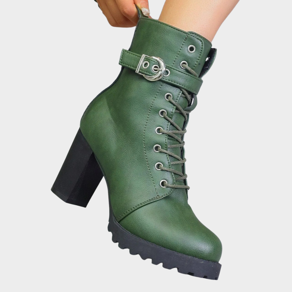 Sharlene | Flared Heel Ankle Boots