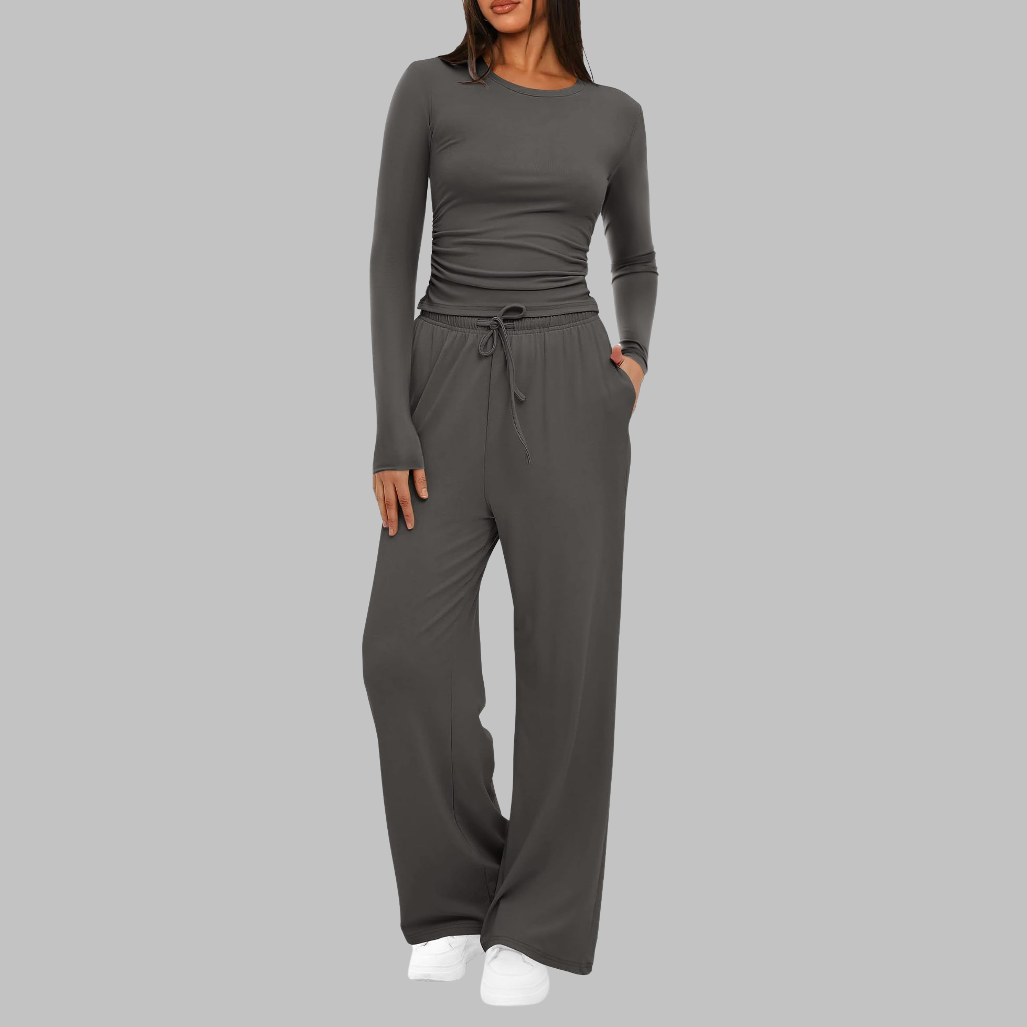 Zeffira | Elegant Wide-Leg Trousers and Top Set
