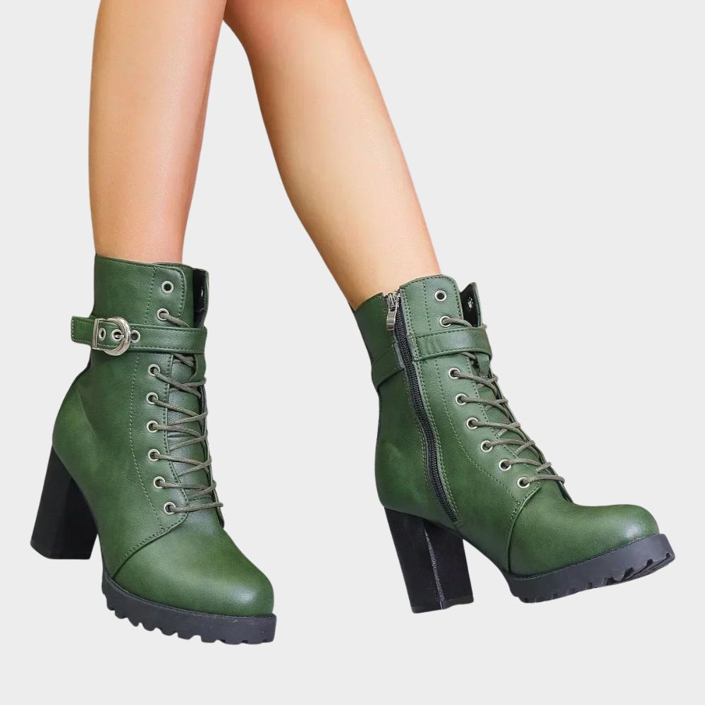 Sharlene | Flared Heel Ankle Boots