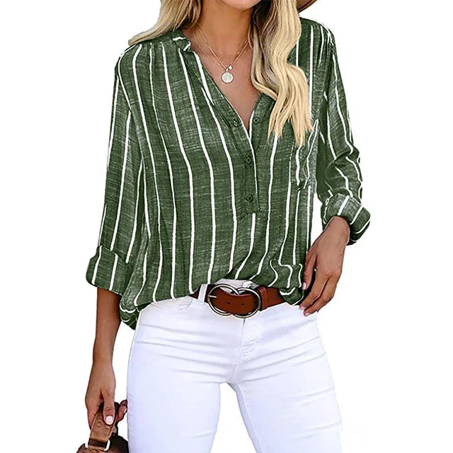 Prudence | Striped Button-Down Shirt