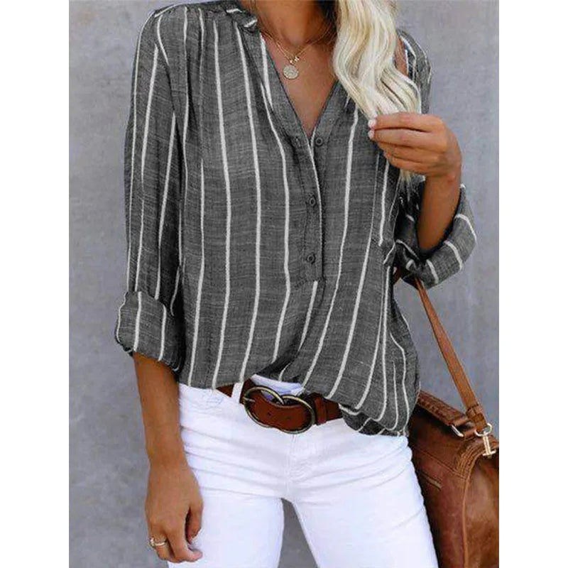 Prudence | Striped Button-Down Shirt