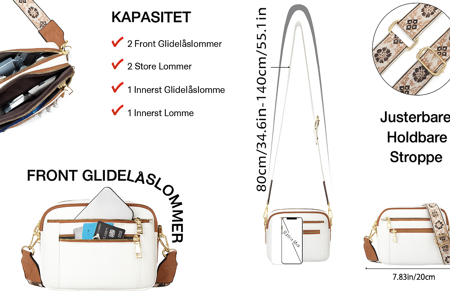 Henrietta | Crossbody with Colourful Straps