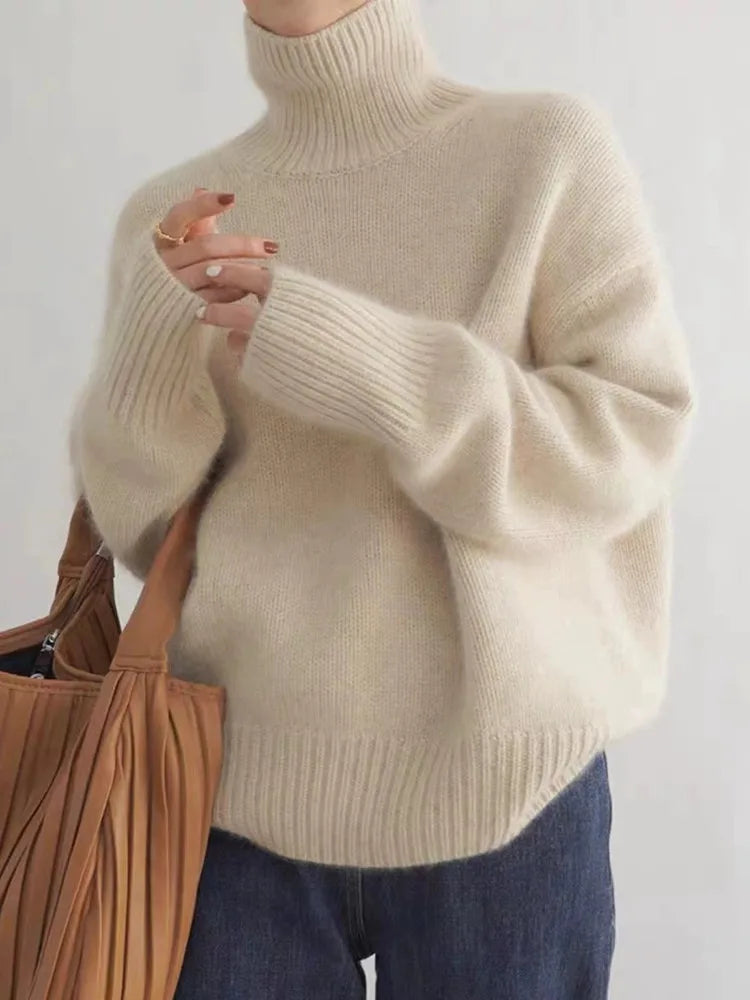 Yvaine | Elegant High-Collar Jumper