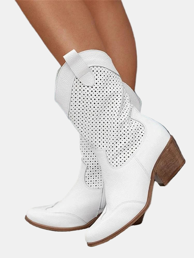 Justine | Perforated Ankle Boots