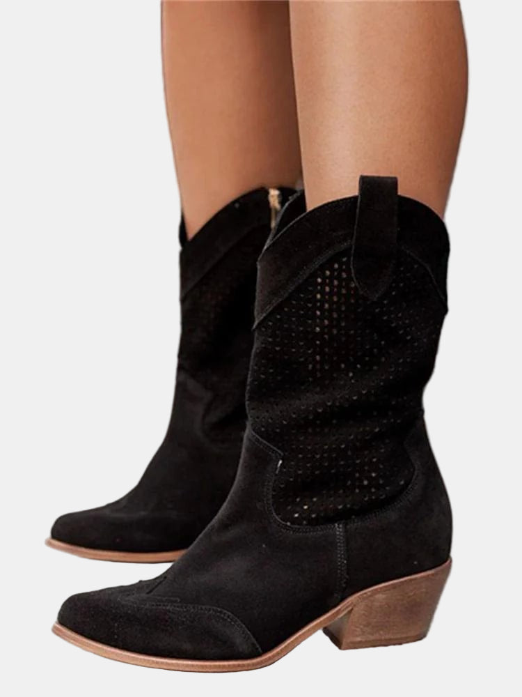 Justine | Perforated Ankle Boots