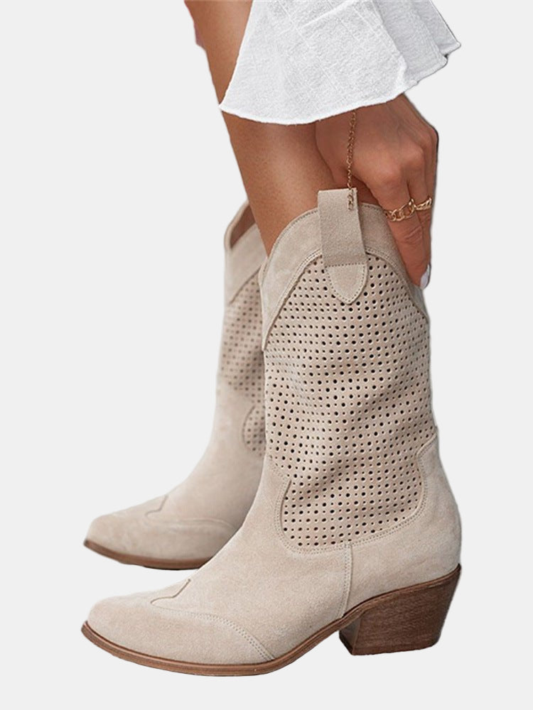 Justine | Perforated Ankle Boots