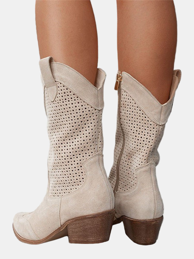 Justine | Perforated Ankle Boots