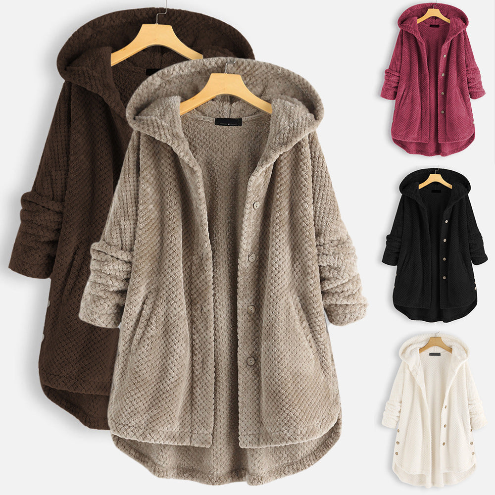 Phoebe | Hooded Double-Faced Fleece Coat