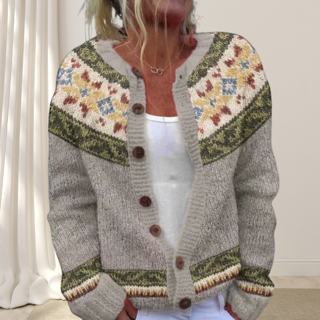 Zara | Loose Chic Patterned Cardigan