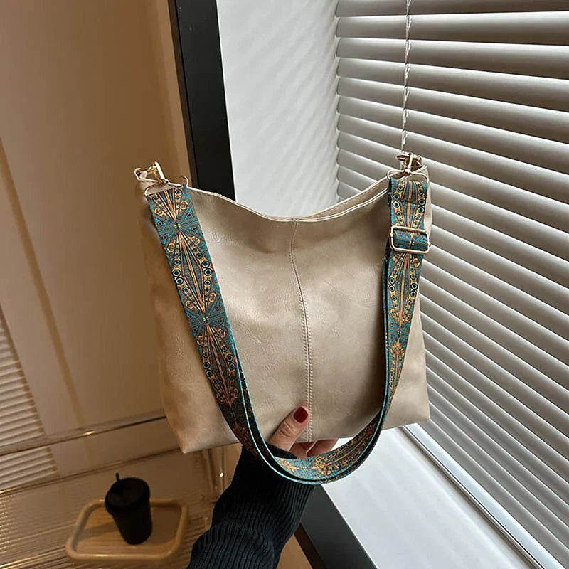 Dorothea | Classic Shoulder Bag with Adjustable Patterned Strap