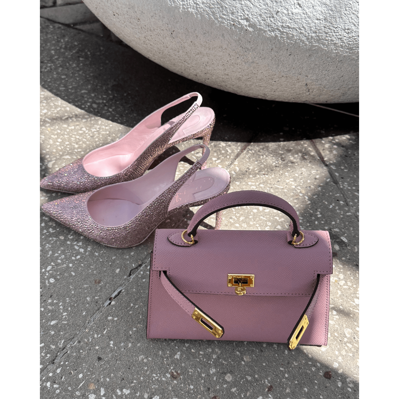 Elise | Leather Bag with Gold Hardware