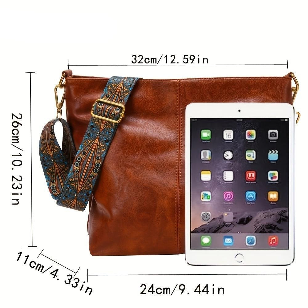 Dorothea | Classic Shoulder Bag with Adjustable Patterned Strap