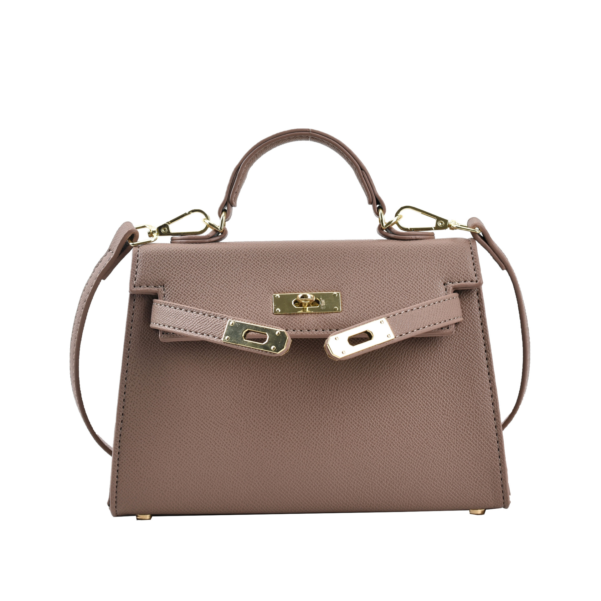 Elise | Leather Bag with Gold Hardware