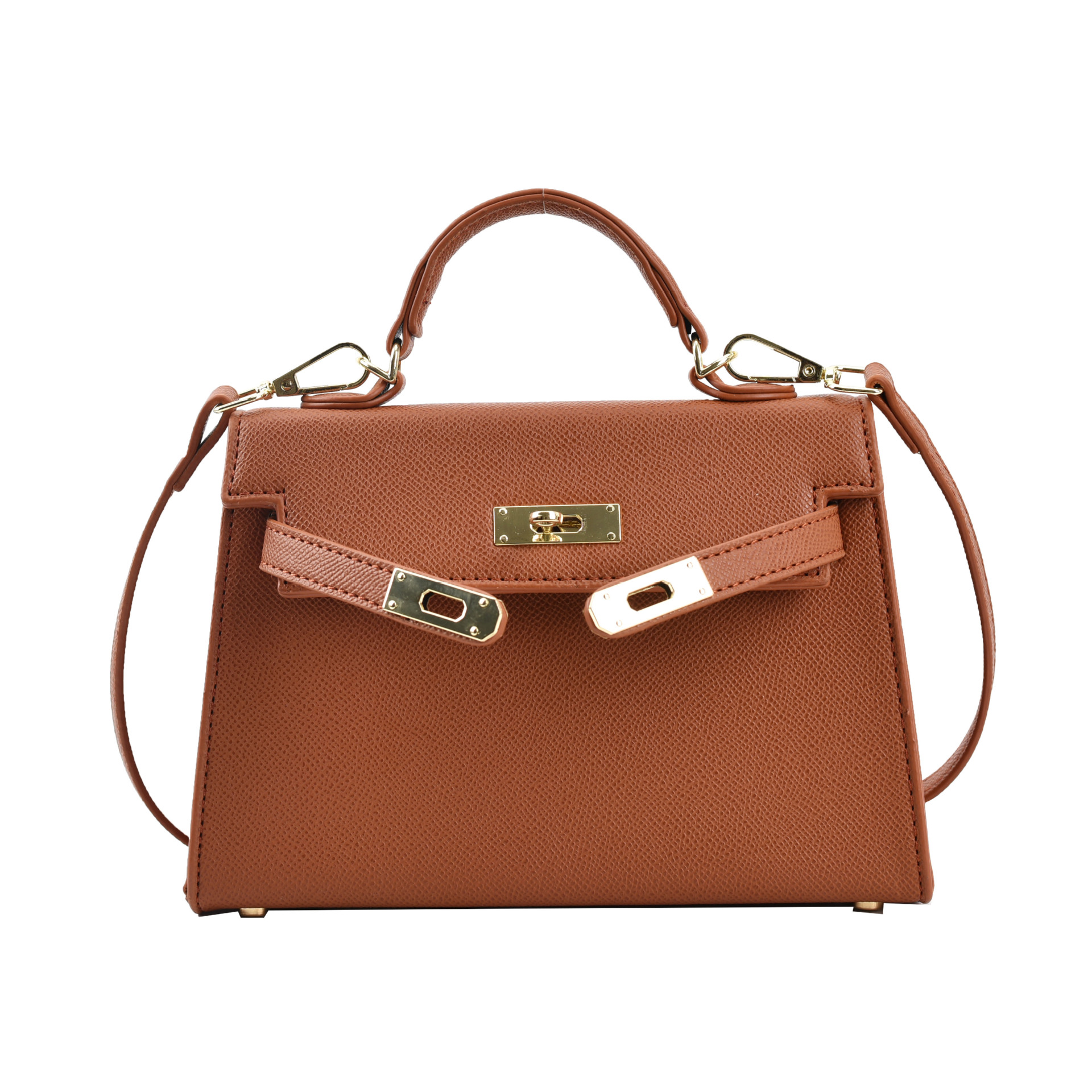 Elise | Leather Bag with Gold Hardware