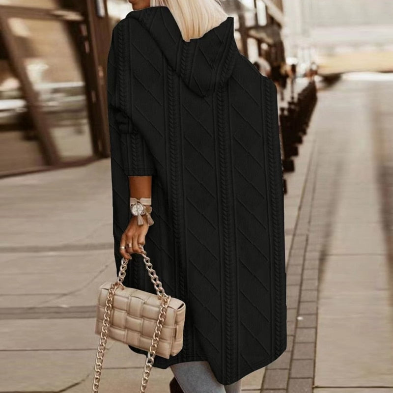 Beatrice | Longline Hooded Cardigan