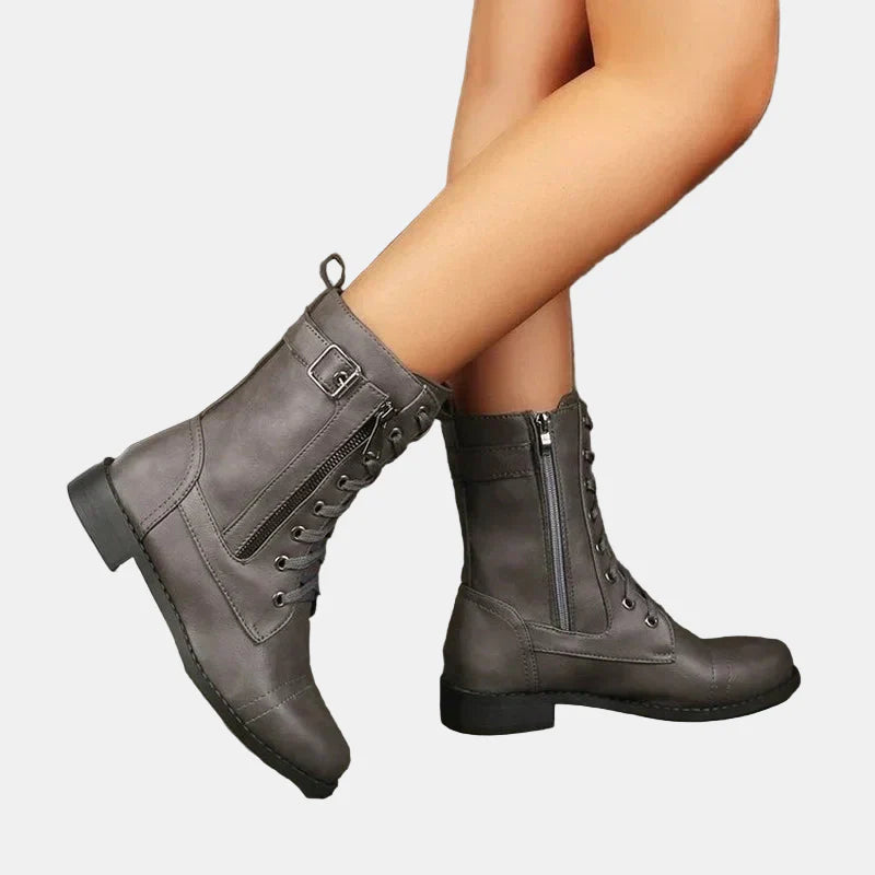 Leona | Round Toe Autumn Boots