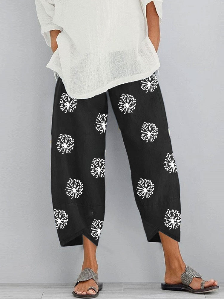 Floral Print Crop Trousers