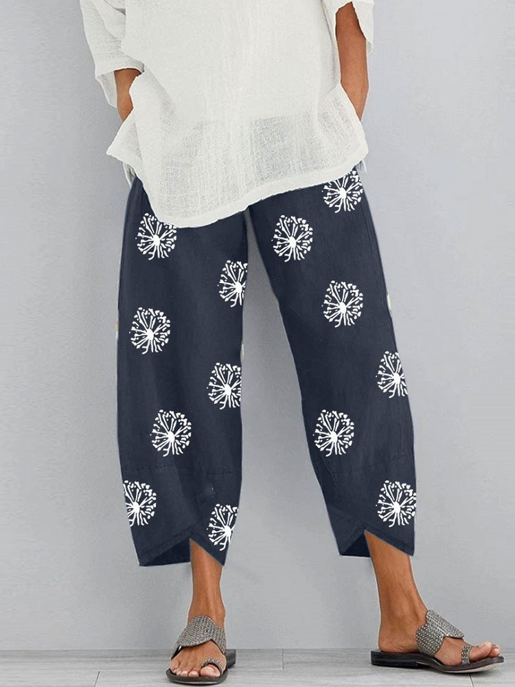 Floral Print Crop Trousers