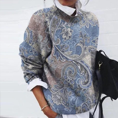 Winifred | Graphic Print Pullover Sweater