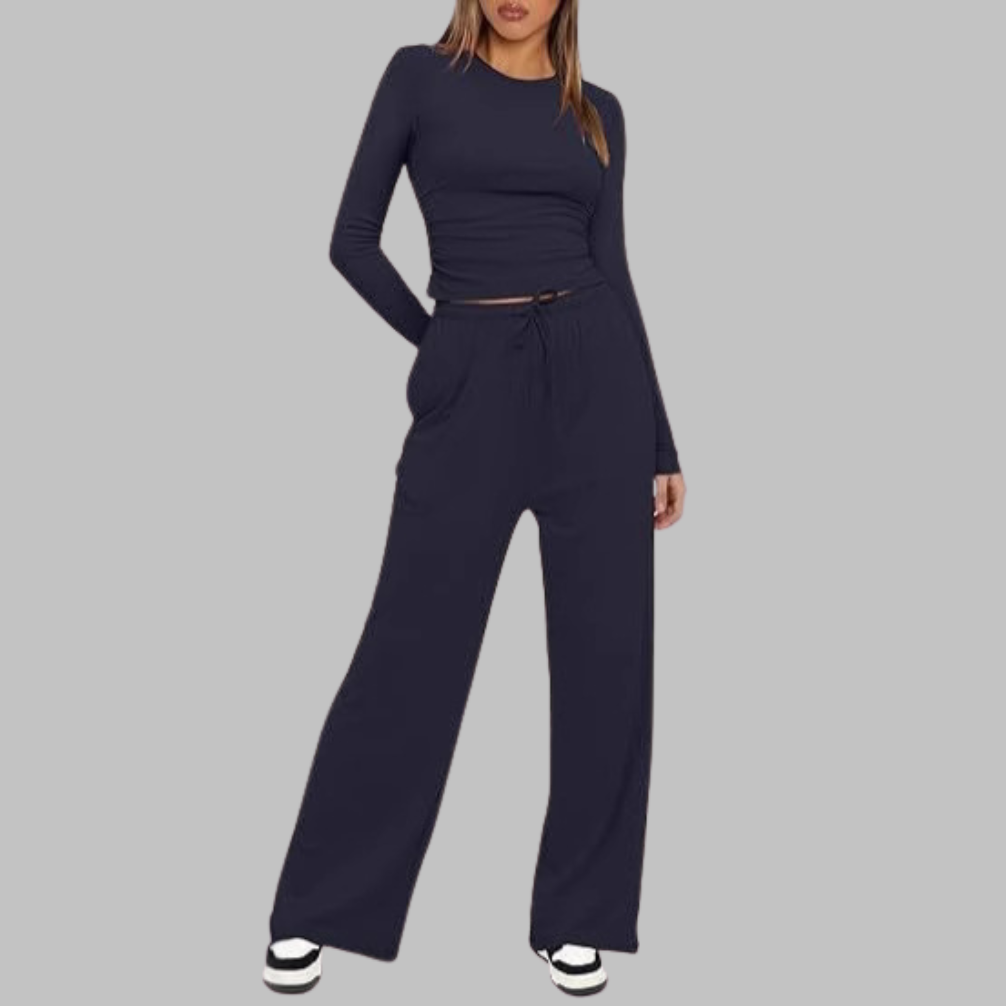 Zeffira | Elegant Wide-Leg Trousers and Top Set