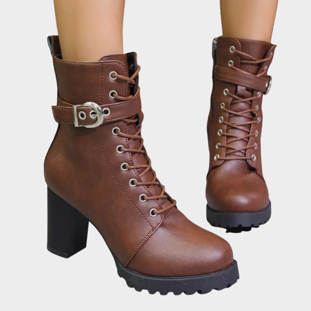 Sharlene | Flared Heel Ankle Boots