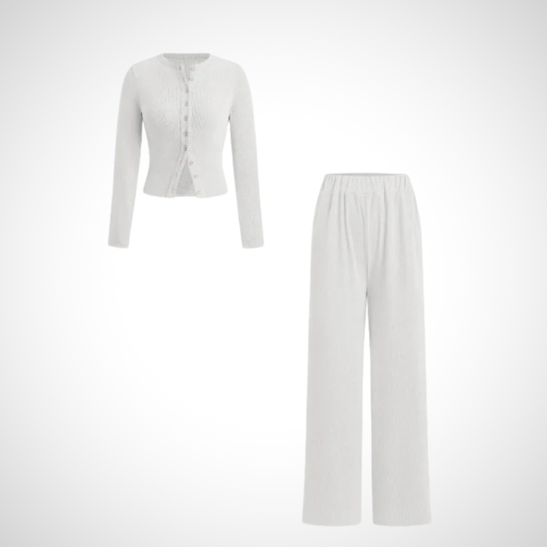 Zelena | Classic Button-Front Trousers Set