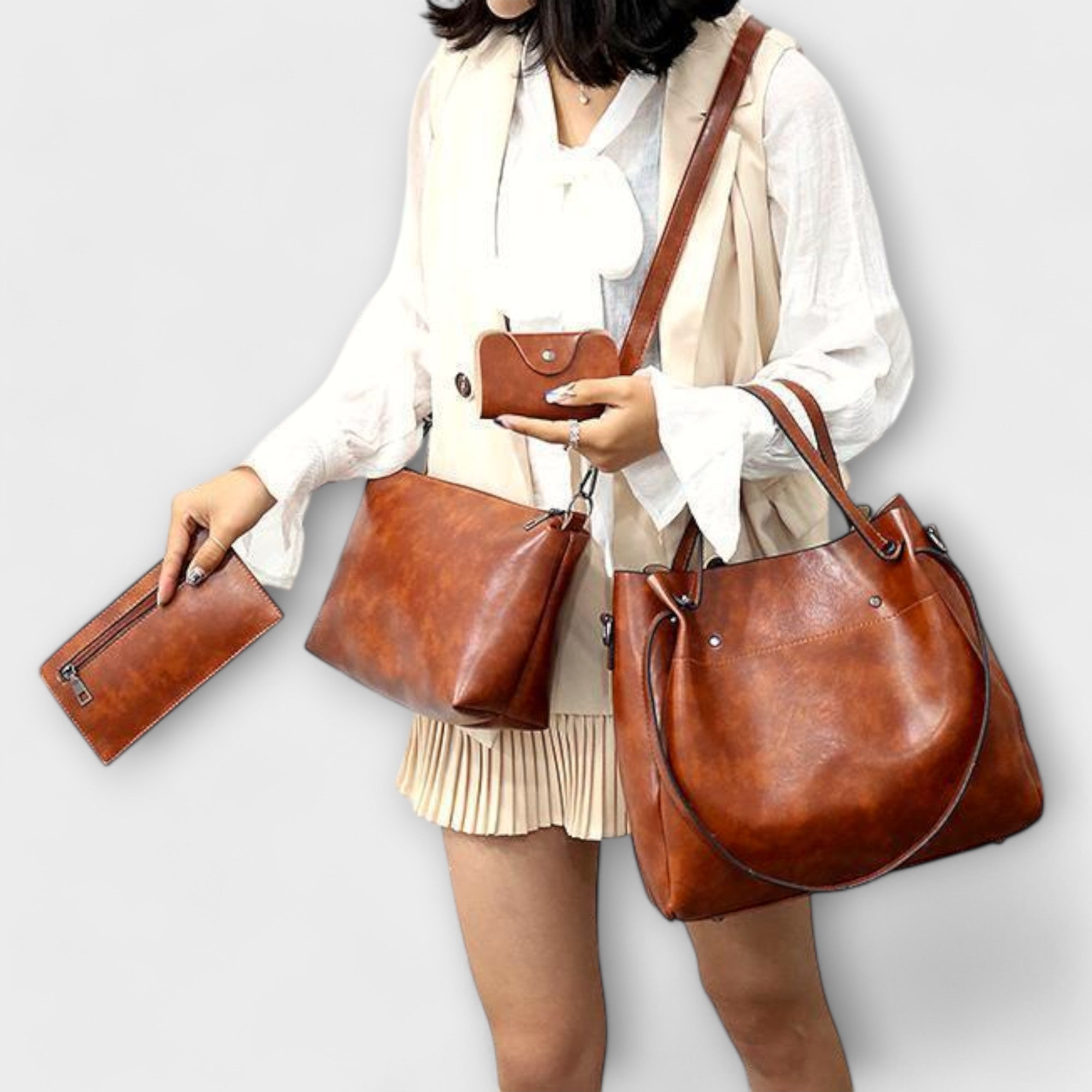 Mabel | 4-piece vintage handbag set