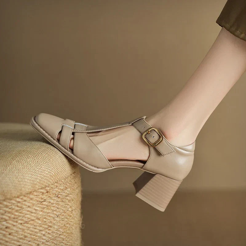 Honoria | Elegant Square-Toe Sandals