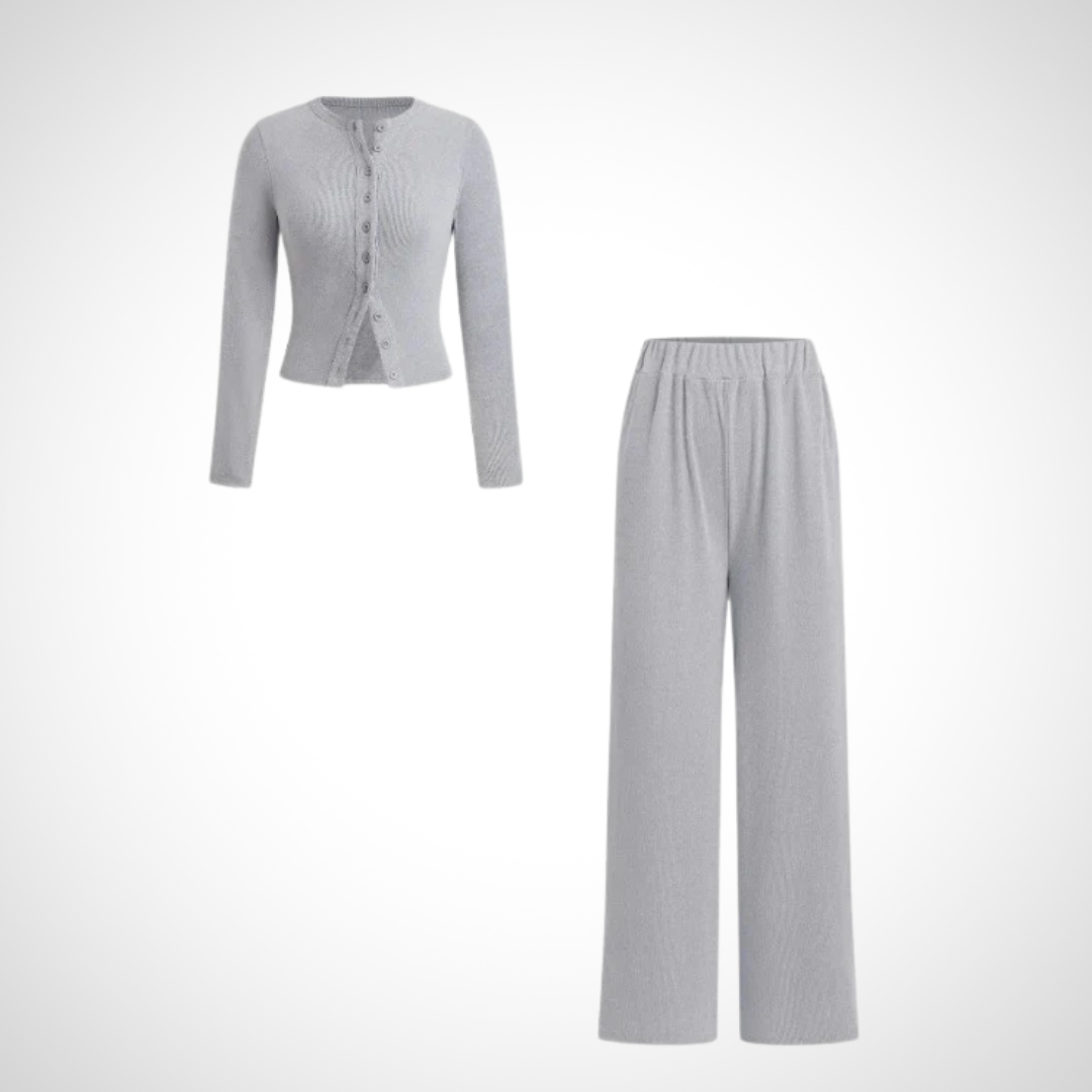 Zelena | Classic Button-Front Trousers Set