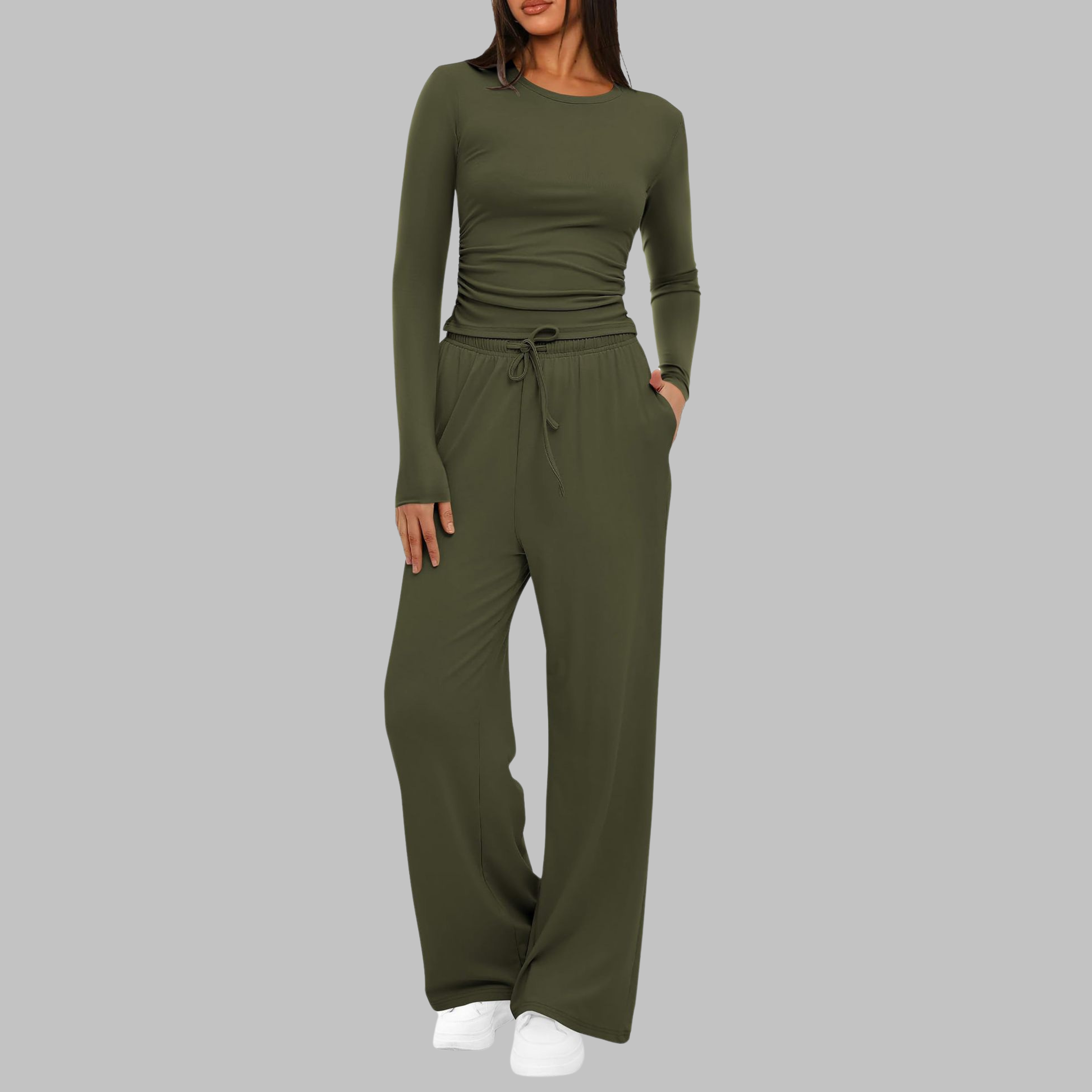 Zeffira | Elegant Wide-Leg Trousers and Top Set