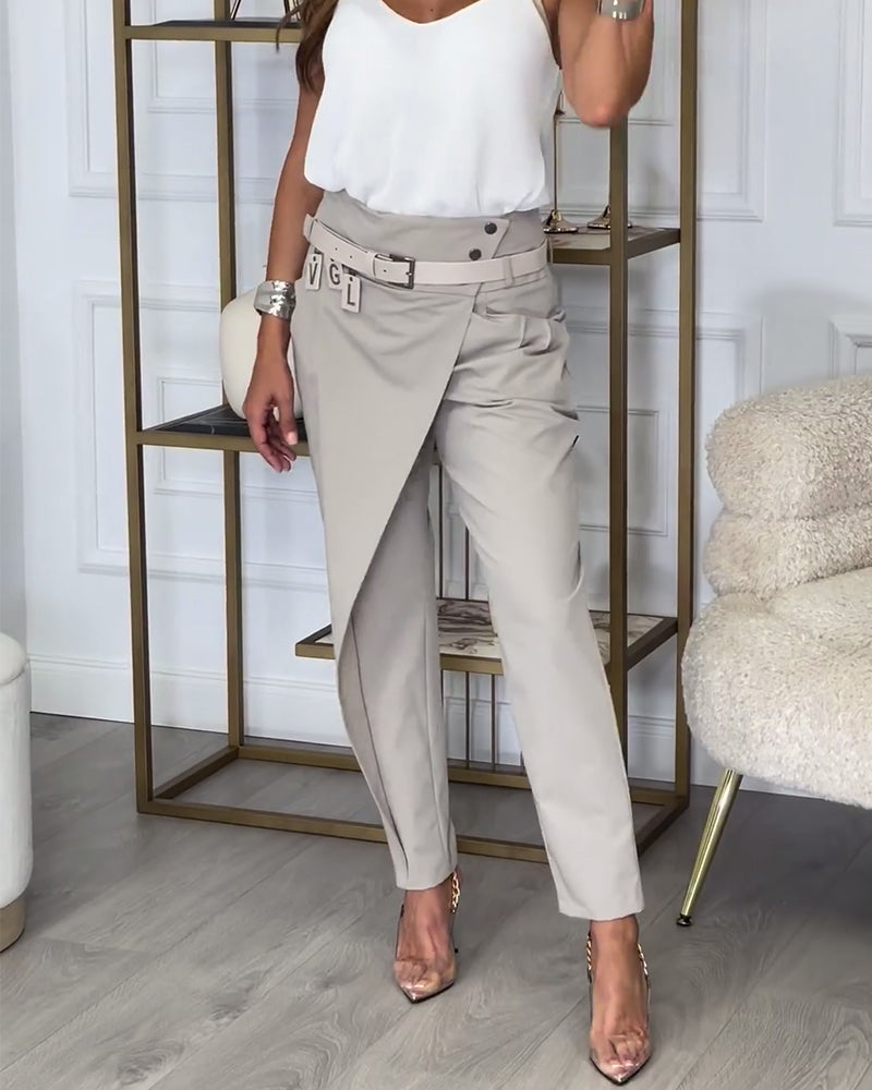 Mandy | Belted Patchwork Trousers