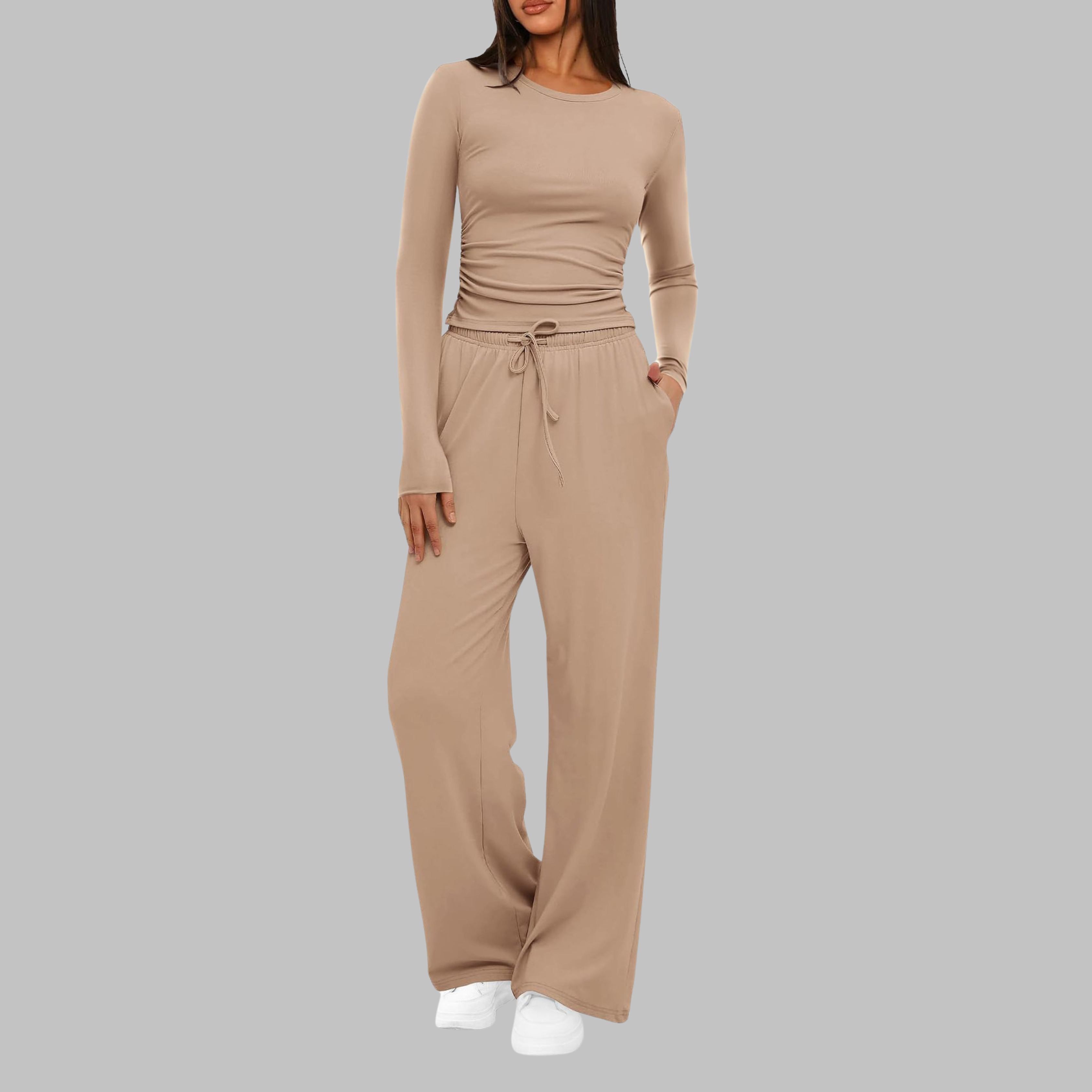 Zeffira | Elegant Wide-Leg Trousers and Top Set