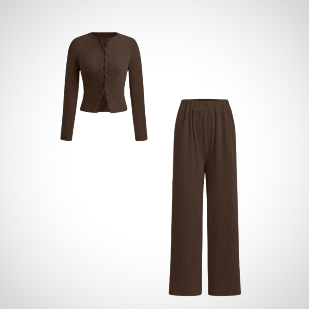 Zelena | Classic Button-Front Trousers Set