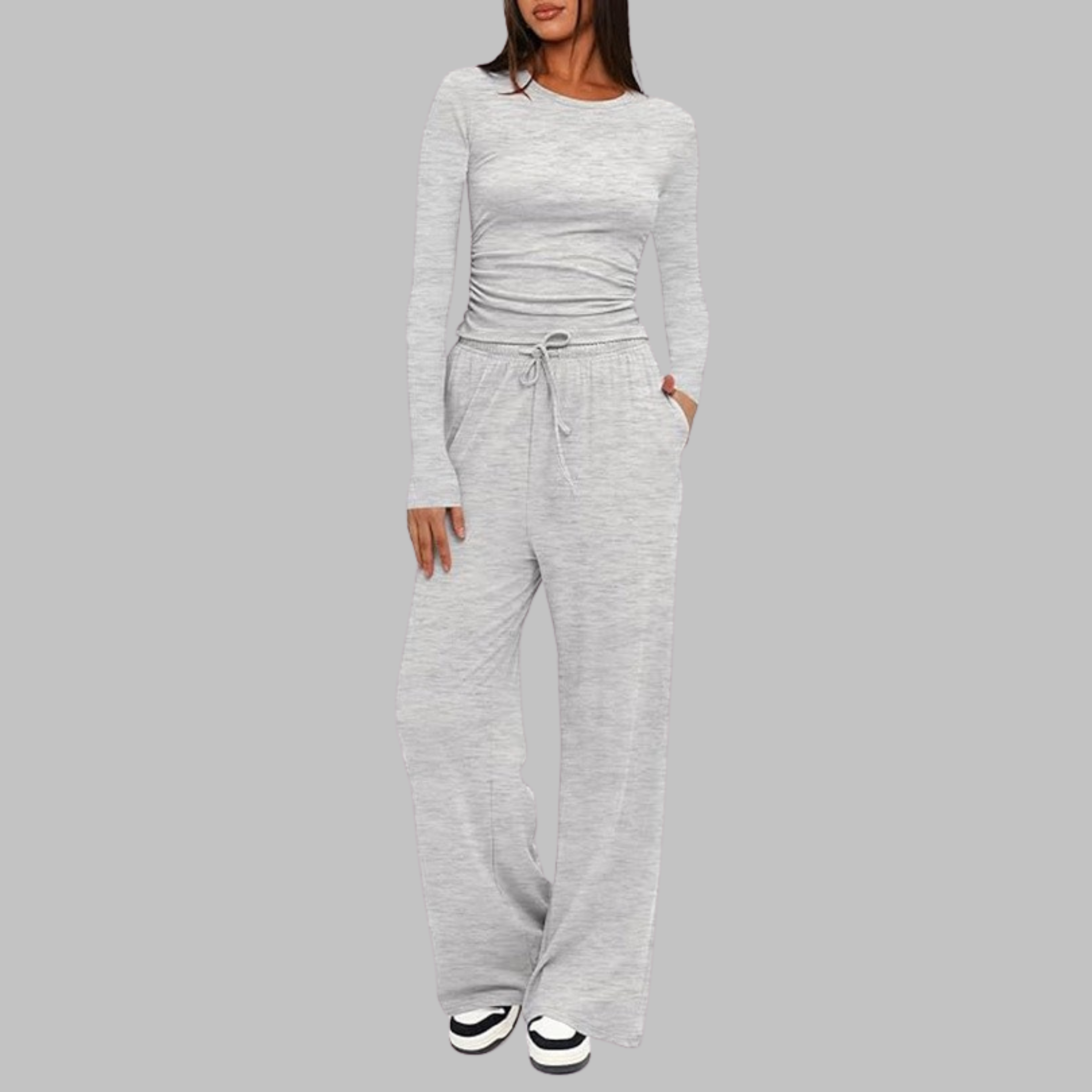 Zeffira | Elegant Wide-Leg Trousers and Top Set