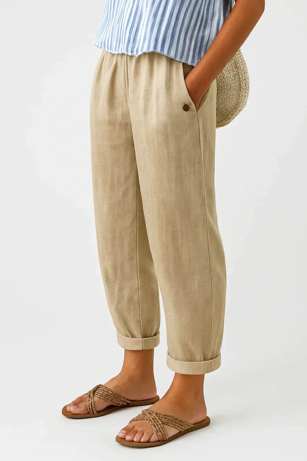 RAMI Relaxed Fit Casual Trousers