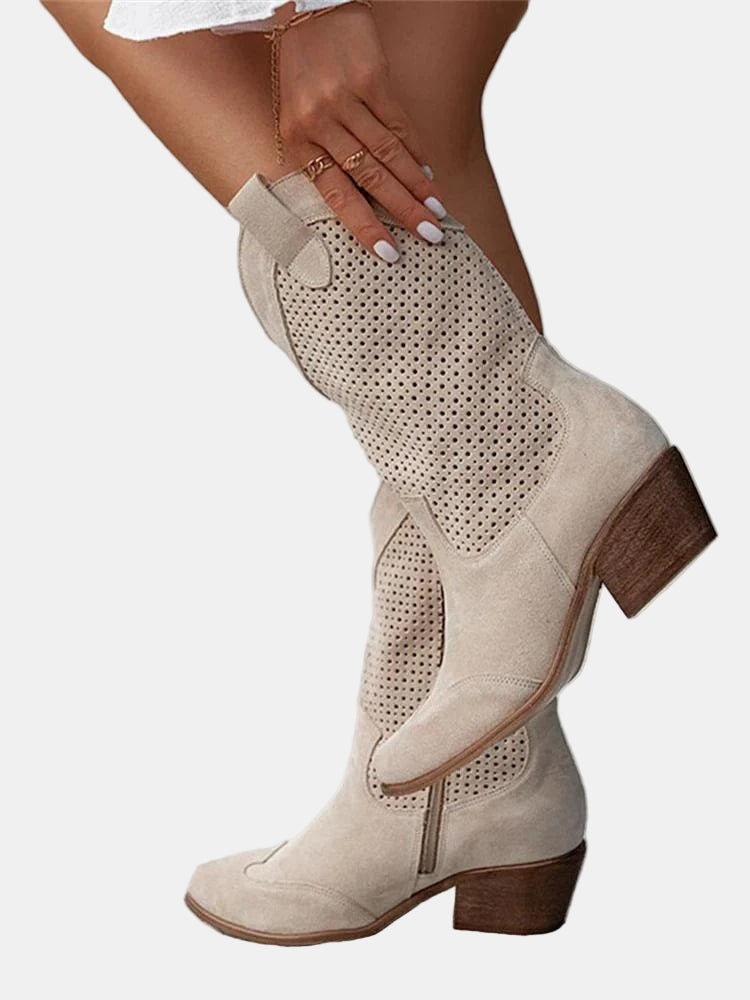 Justine | Perforated Ankle Boots