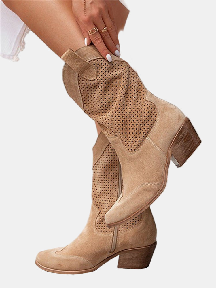 Justine | Perforated Ankle Boots