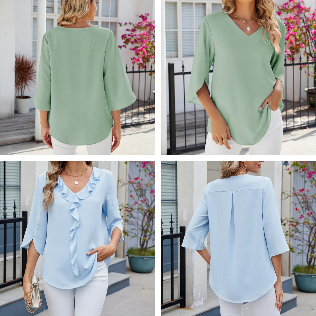 Scarlett | Elegant Frill Blouse