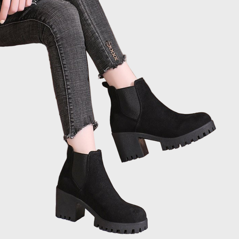 Roberta | Block Heel Short Boots