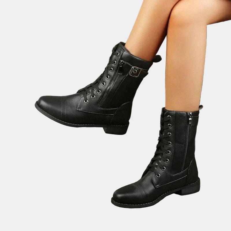 Leona | Round Toe Autumn Boots